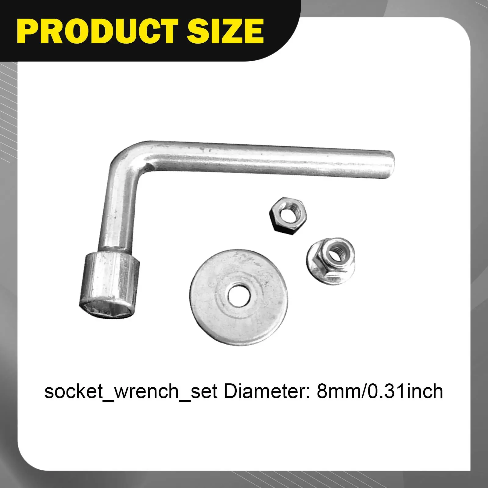 8mm Socket Wrench for Electric Grass Trimmer, Sturdy, Metal, Portable, Compact Repair Tool view 5