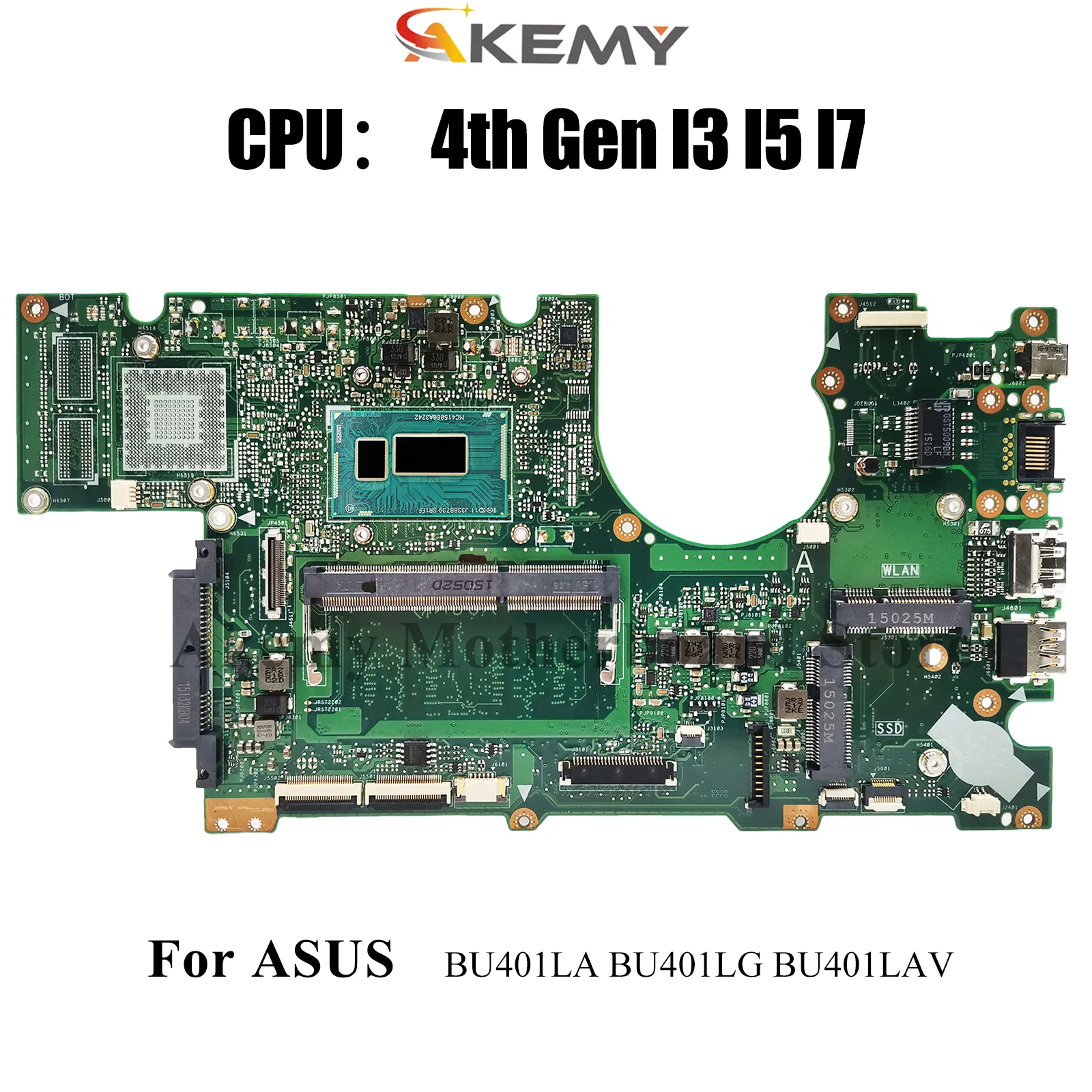 

Материнская плата для ноутбука BU401LA для ASUS ExpertBook BU401LAV BU401LA BU401LG BU401L, материнская плата с процессором I3 I5 I7, 100% тестирование, ОК, быстрая доставка