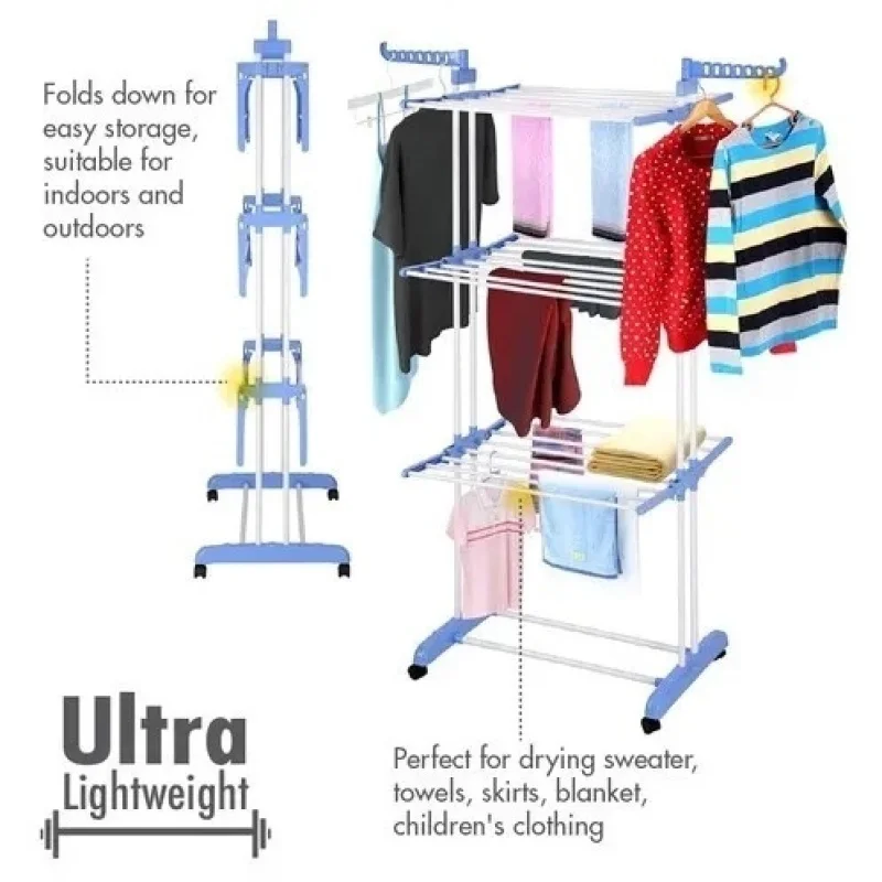 Home removable drying rack Multifolding telescopic towel hanging rack Floor standing drying rack