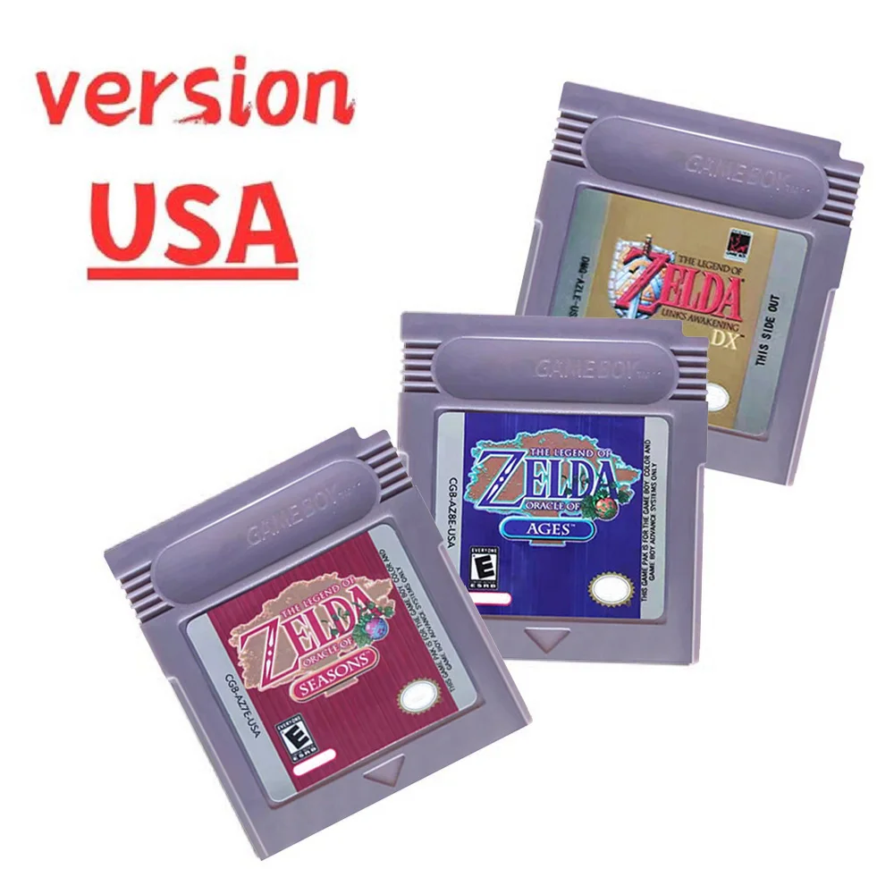 Zelda GBC-Karte 16-Bit-Videospielmodul Konsolenkarte für Gameboy Awakening Oracle of Seasons Klassisches Spiel Englische Version