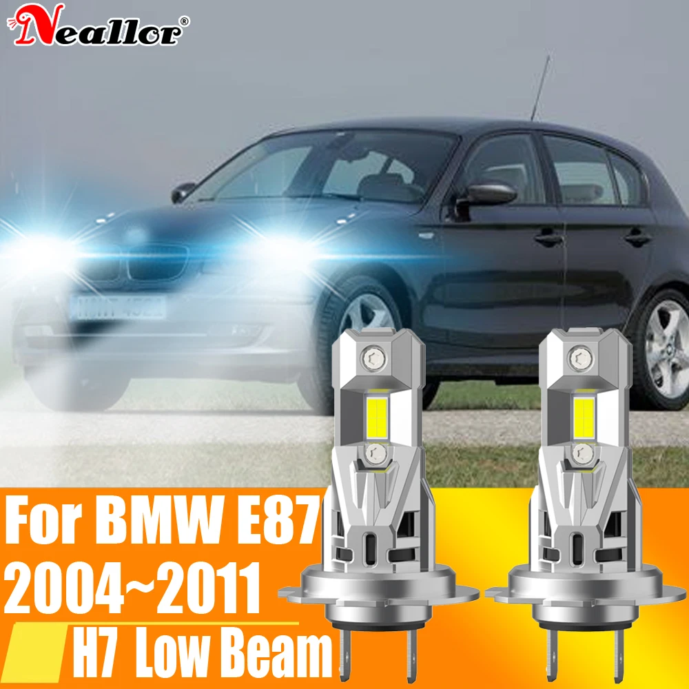 

2pcs High Power H7 Led Headlight Canbus No Error H18 Car Bulb 6000K White Light Moto Diode Lamp 12v 55w For BMW E87 1 2004~2011