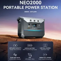 Portable Camping Power Station 1500W 2000W Solar Generator 1.8 Hours Fast Charging 2073WH Battery Home Outdoor Power Supply