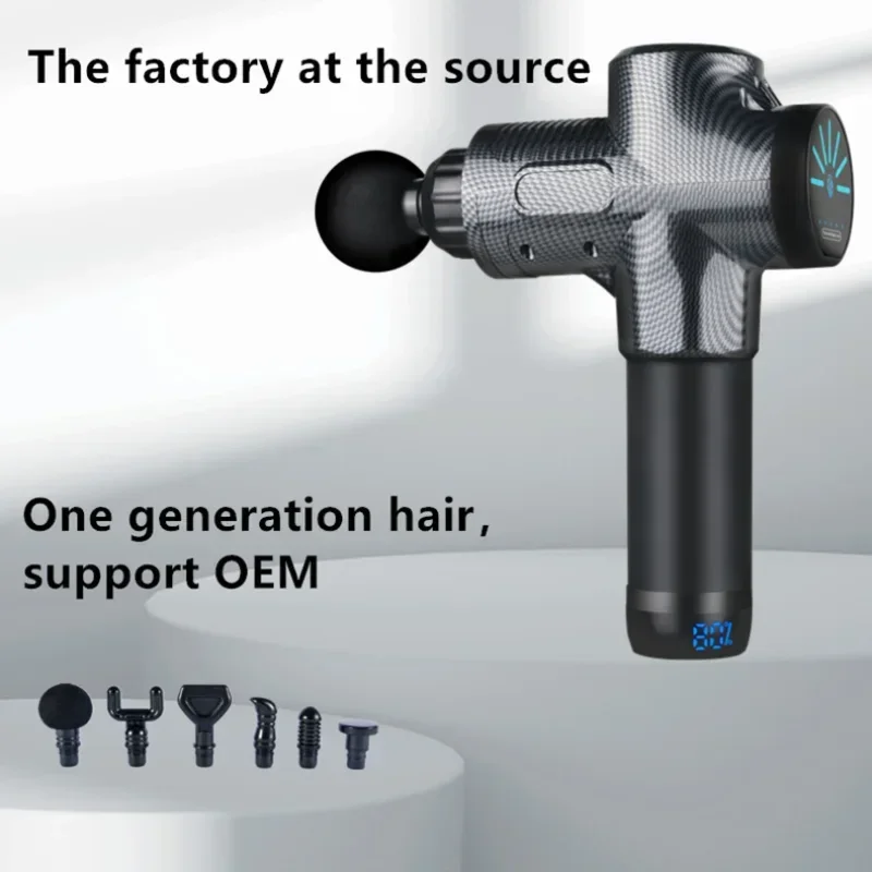 Electric Body Sculpting Massage Gun 7 Mode High Frequency Vibration Professional Grade Massager Lcd Display Relaxation Muscle Fi