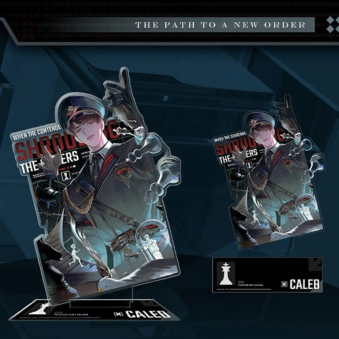 لعبة الحب والعميق كاليب كوسبلاي شارة كرتونية علامة واقفة حلية حامل أكريليك سلسلة ملابس السباحة هدية الهالوين