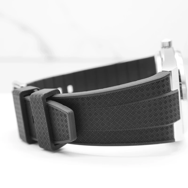 12 mm Silikonkautschukarmband für Tissot PRX T137.407/T137.410 Super Player 40 mm Herren-Uhrenarmband mit Schnellverschluss und konvexem Ende – Detail 3