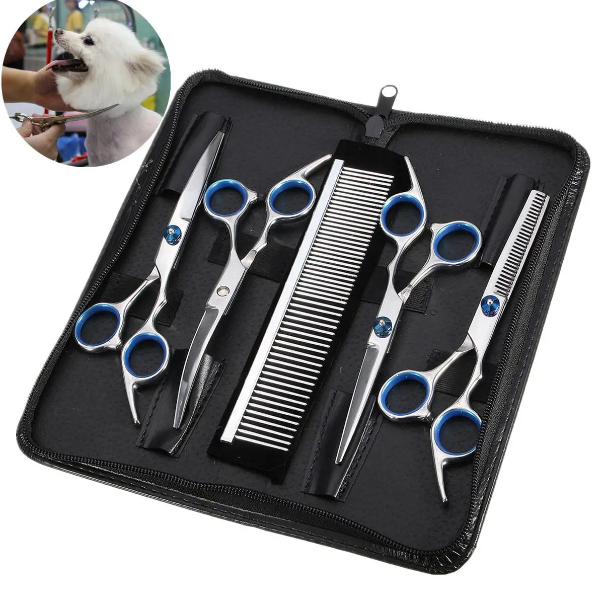 Stainless Steel Pet Grooming Scissors, Puppy Hair Trimmer, Cat Hair Thinning Shear, Dog Cutting, Animal Barber, Cutting Tool