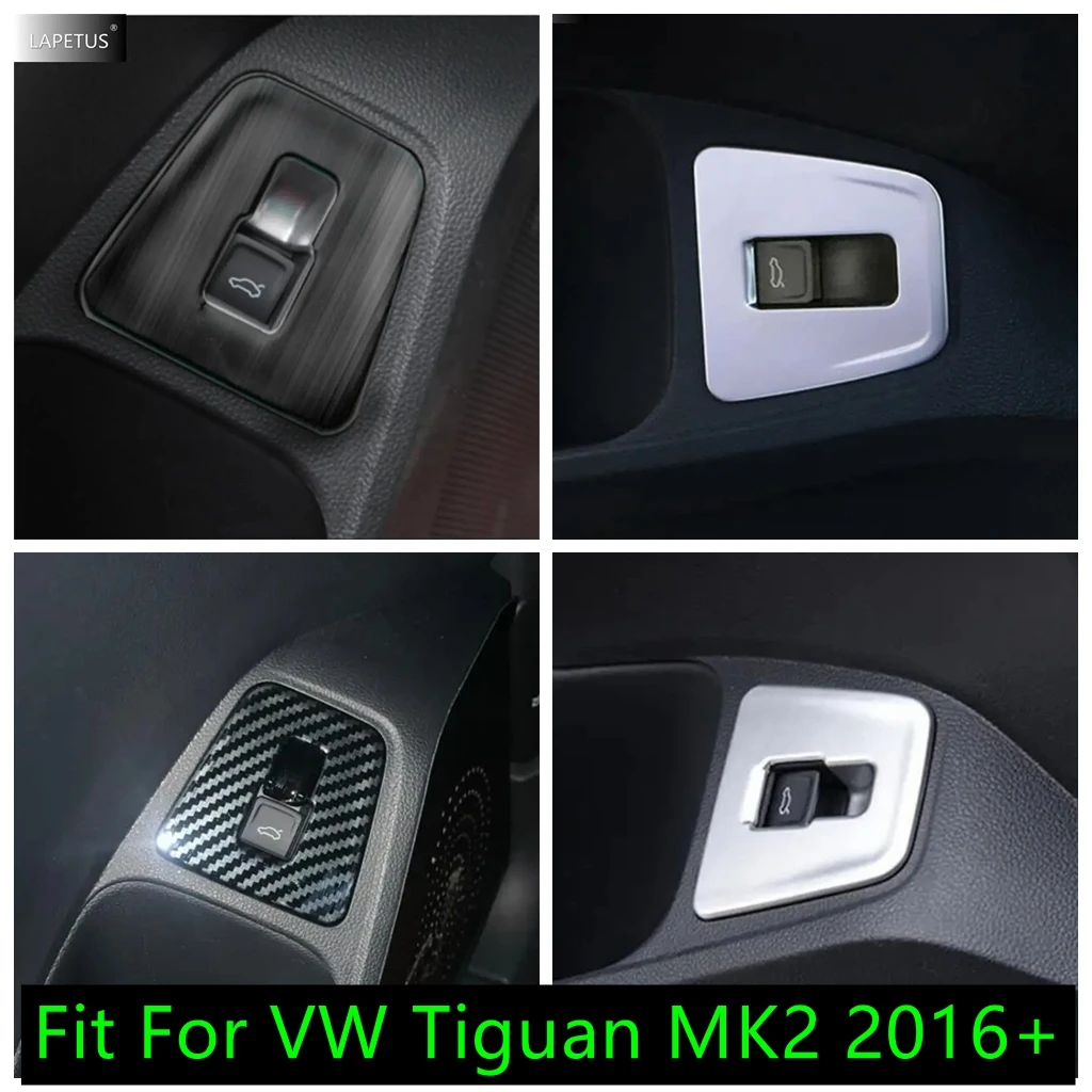 

Auto Accessories Rear Trunk Tailgate Door Switch Button Sequin Panel Decor Cover Trim For Volkswagen VW Tiguan MK2 2016 - 2023