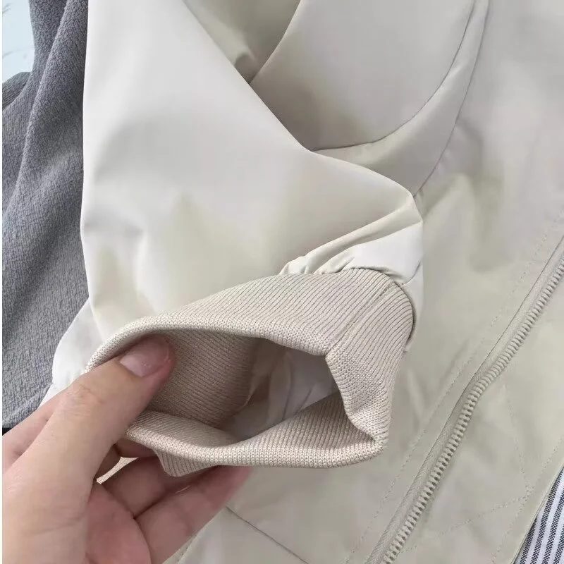 سترة كورية جديدة لعام 2025 مقاومة للماء ومضادة للمطر خفيفة الوزن مع قلنسوة معطف واق من المطر خارجي سترة مضادة للرياح سترة خارجية #4