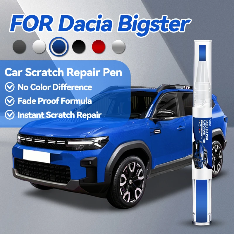 

Специализированная ручка-корректор для ремонта автомобильной краски Dacia Bigster 2024-2025: аксессуары для устранения царапин, цвета: зеленый, белый, синий, серый