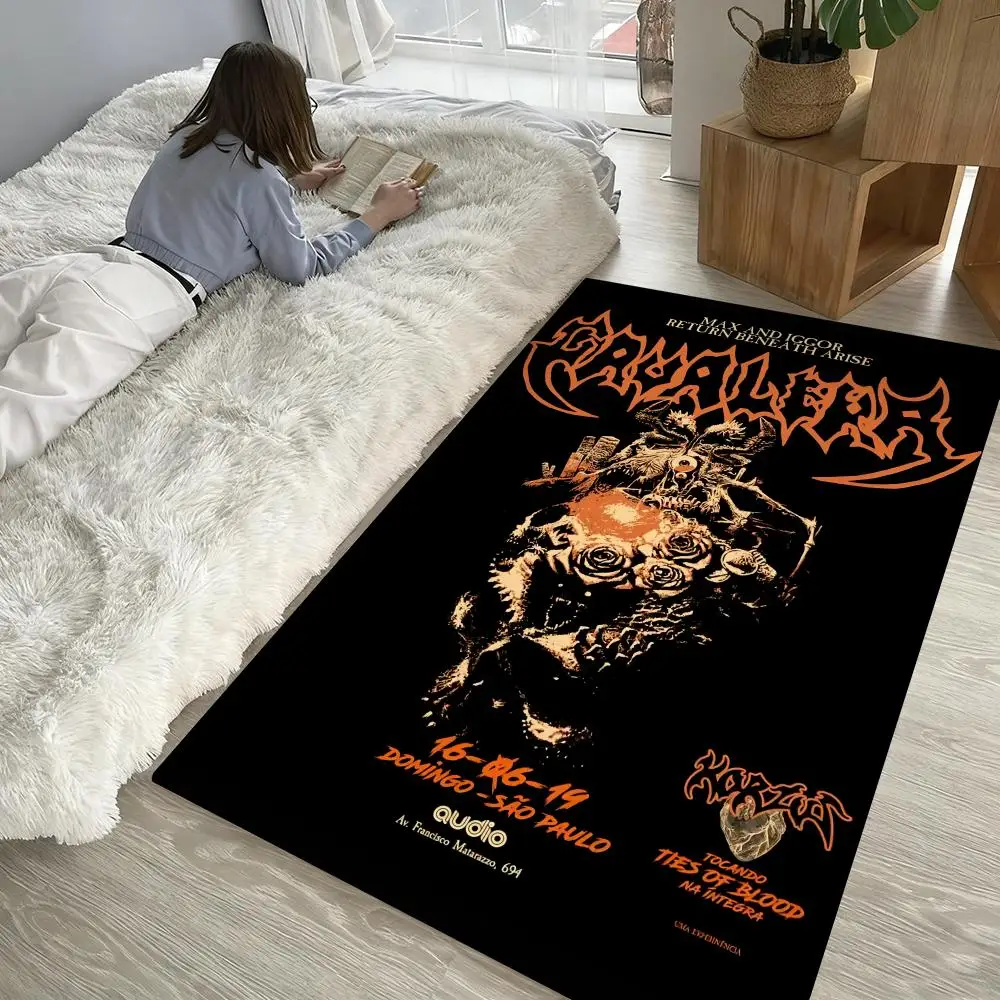 

s-Sepulturas Heavy Rock Band Floor Mat Soft Thickened Non-Slip Door Mat for Living Room Home Decor Flannel Rugs