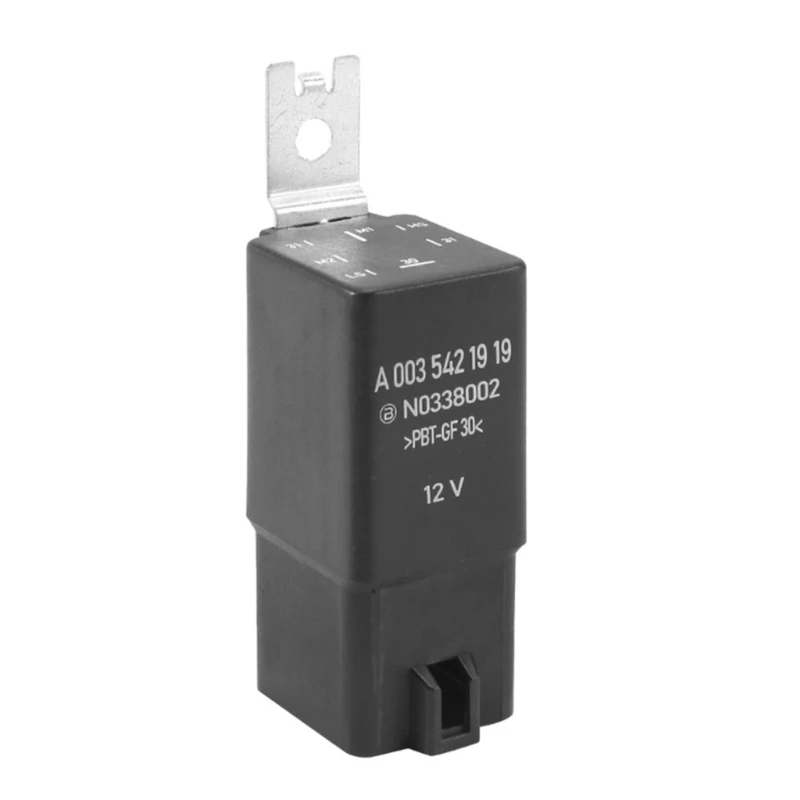 M76E 12V Automotive Cooling Fan Control Relays A0035421919 0035421919, Black Housing and Blade Terminal Part for Listed Vehicle