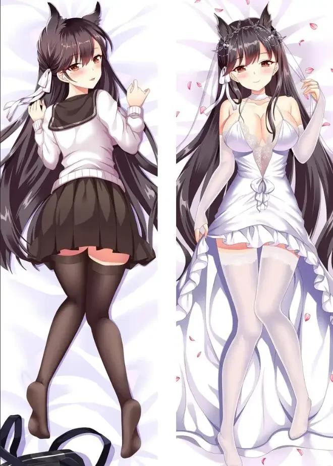 Dakimakura Atago Futa Anime Body Pillow Cover Double-Sided Print Life Size Pillowcase Gifts