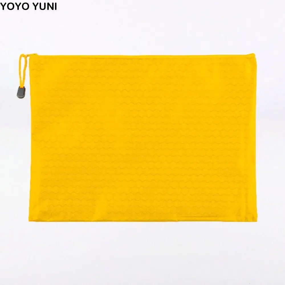 Bolsa de archivo con cremallera A4 de Color, bolsa de malla de almacenamiento de papelería portátil impermeable, bolsa de documentos de gran capacidad de tela Oxford