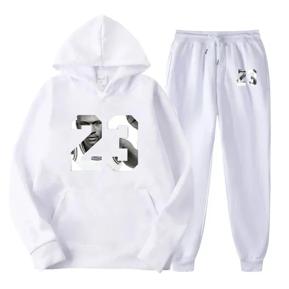 Men\'s and women\'s hoodie and sweatpants set, hoodie and sweatpants, sporty, trendy, autumn and winter, brand new, 2-piece set