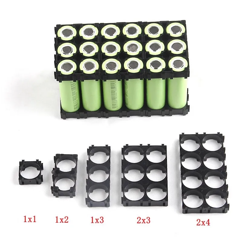 10pcs/lot 18650 lithium battery bracket with bayonet cell splicing and fixing combined bracket battery assembly