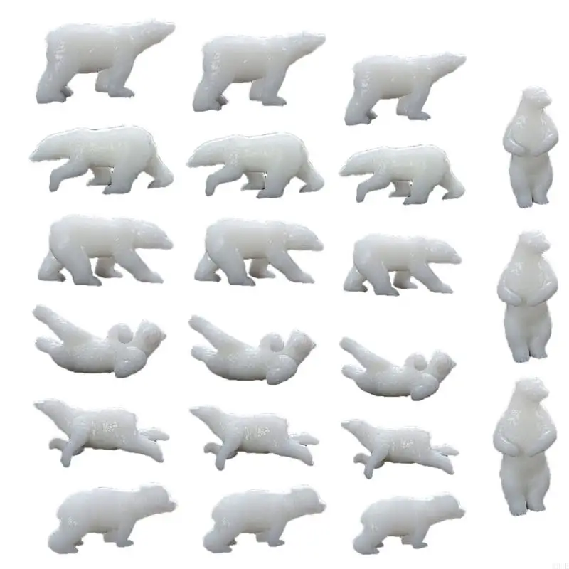 

R9JE 3D Resin Filler Bear Animals Pendant Filling Mini Bear Resin Casting Mould