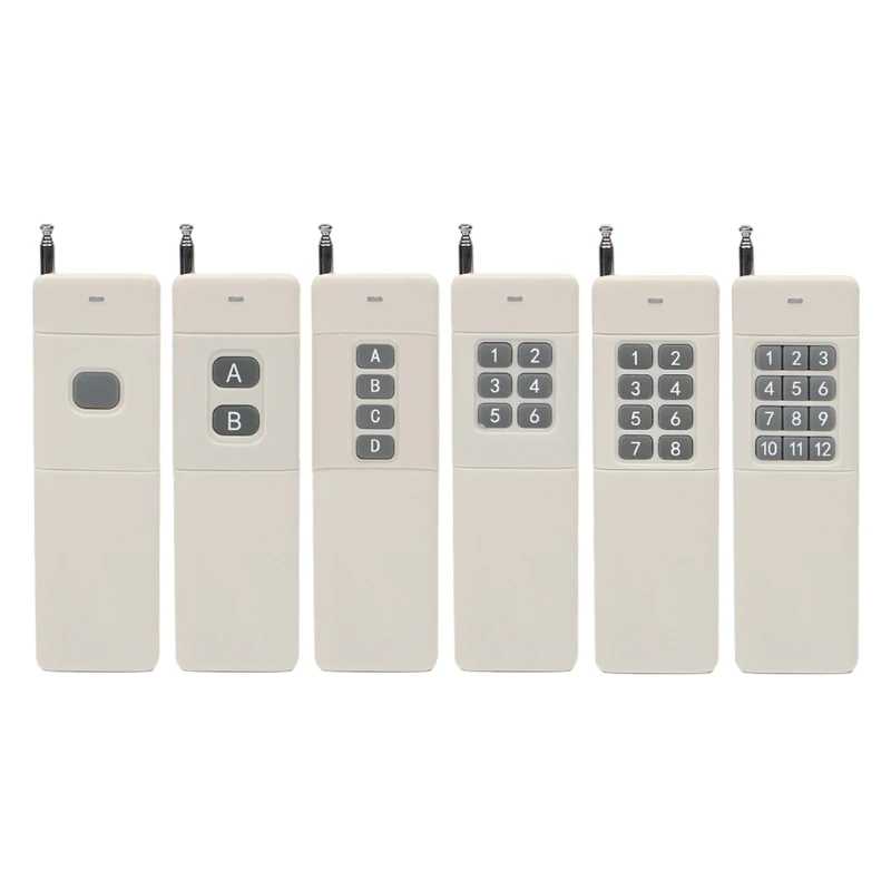 3000m Remote Control 1/2/4/6/8/12 Button Transmitter Long Range Distance Remote Transmitter Big Button 433mhz Remote