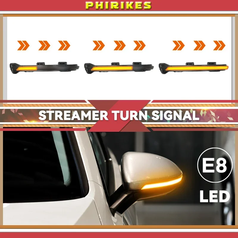 For VW Golf 7.5 MK7.5 GTI R GTD RLINE MK7 7 2013 2016 2017 2019 2020 Dynamic Blinker LED Turn Signal Mirror Light