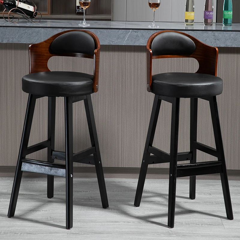 

Solid Wood Luxury Bar Chairs Modern Lounge Designer Outdoor Bar Chairs Nordic Design Taburete Alto Para Cocina Bar Furniture