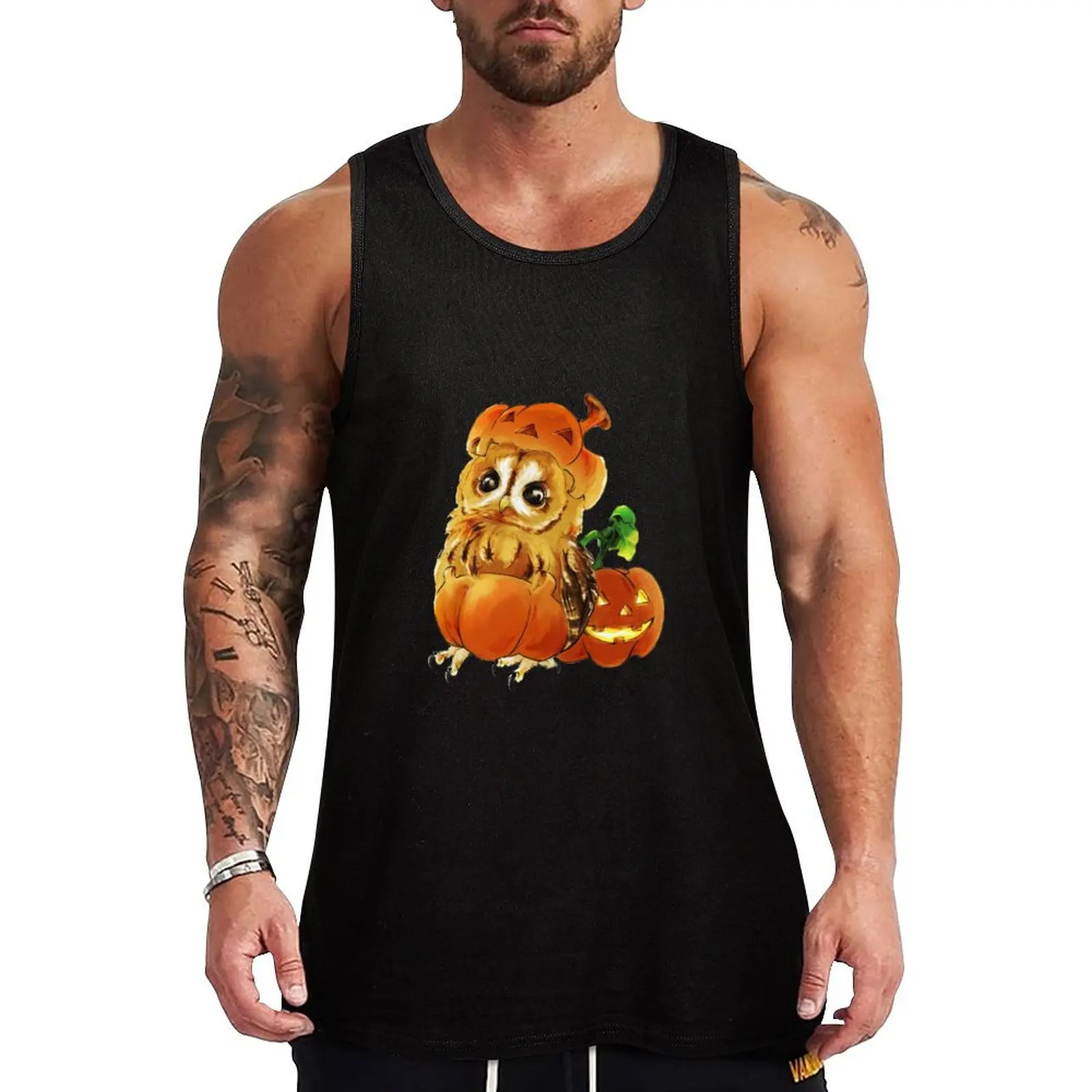 Owl Tank Top Street Hip Hop Tank Top Casual Sleeveless Wear