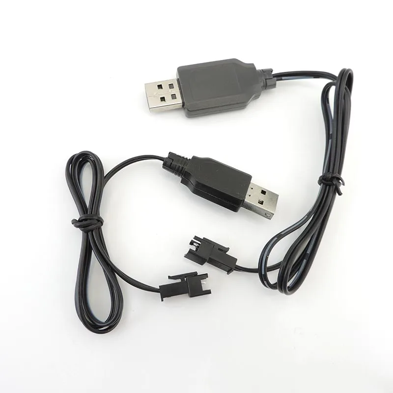 3.6V 3.7V 4.8V 250mA NiMh/NiCd Battery USB Charger Cable SM 2P Forward Plug Remote Control Car USB Charger Electric