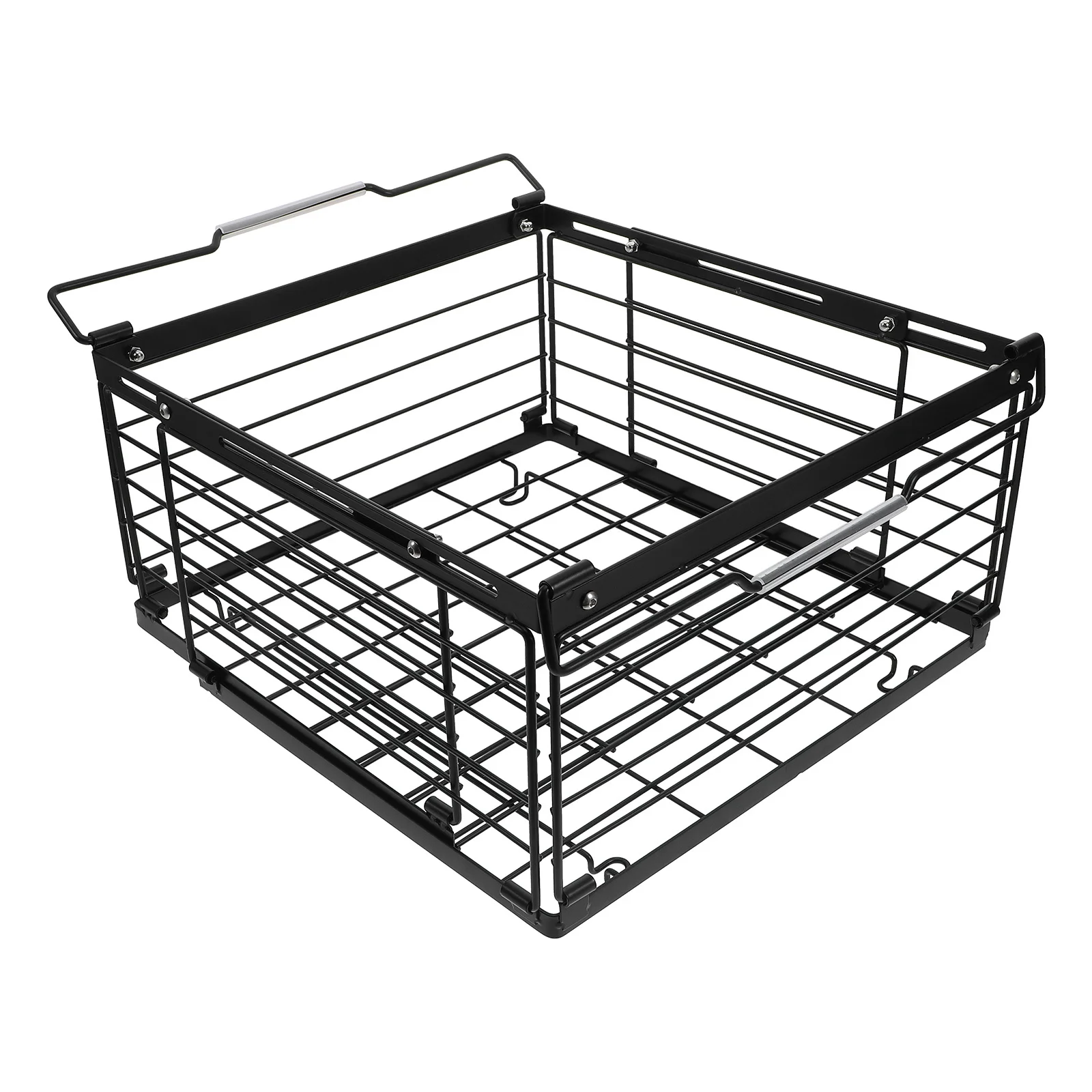 

Black Metal Wire Hanging Freezer Storage Basket Organizer Divider for Chest Refrigerator Kitchen Freezer Organizer Bin
