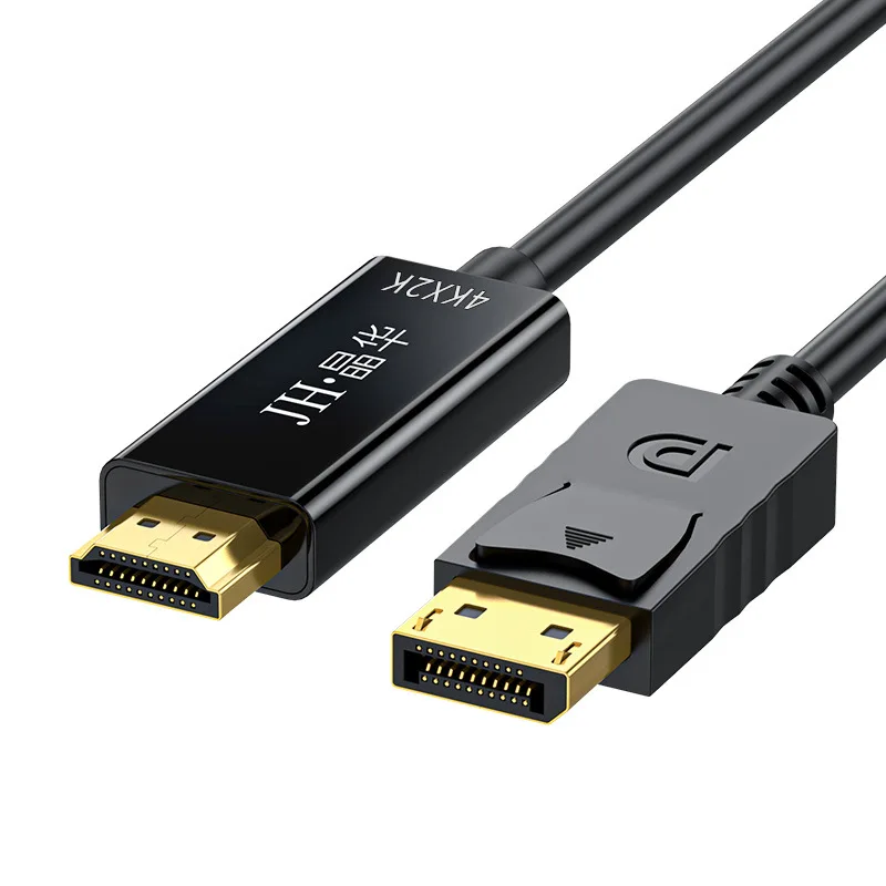 Jinghua الشركة المصنعة Dp إلى Hdmi كابل 4K * 2K تحويل كابل المضيف متصل بشاشة تلفزيون الكمبيوتر DP إلى كابل HDMI