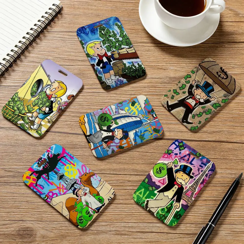 Porta Tarjetas con Cordón Art A-Alec Monopoly, Porta Identificación Unisex para Personal de Empresa, Porta Tarjetas de Trabajo, Suministros de Oficina