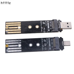 Dual Protocol M2 to USB C / USB 3.0 Adapter Converter for M/B+M Key NVME SSD B+M Key NGFF M.2 SATA SSD USB Type C Riser RTL9210B