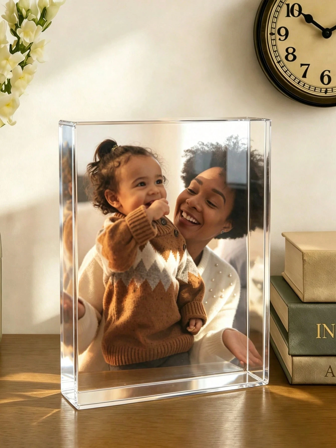 Customizable Acrylic Heart-Shaped Plaque Photo & Text Birthday Gift Sentimental Keepsake Thoughtful Present with Personalization