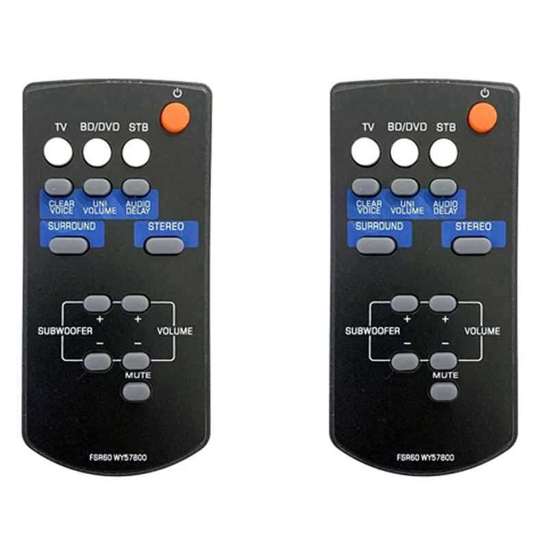 Новый Сменный пульт дистанционного управления 2X FSR60 WY57800 для Yamaha WY57800 YAS101 YAS101BL