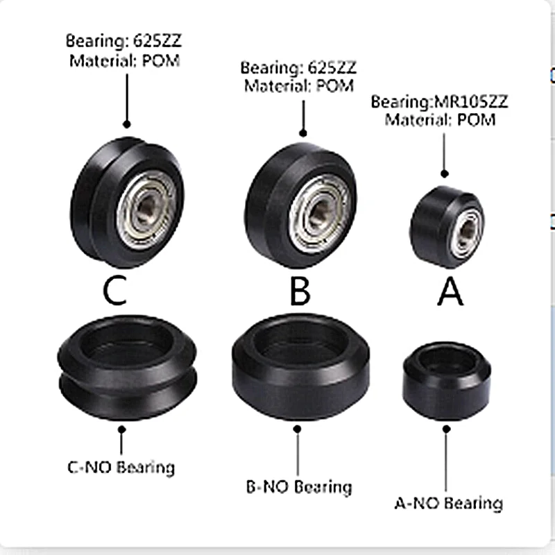 10pcs 3D Printers Ball Bearings 608ZZ Deep Groove Miniature Bearings Skateboard Scooter High Carbon Steel 3D Printer Accessories