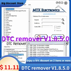 D-T-C Remover 2024 Hot sale For KESS KTAG FGTECH OBD2 Software MTX D-T-C Remover 1.8.5.0 With Keygen D-T-C SW Software ECU Fault