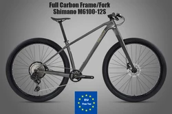 Carbon Mountain Bikes Warrior 27.5 29er  DEORE M6100-12S XC AM MTB Bicycle MT200 Hydraulic Disc Brake  Full Carbon Frame Fork