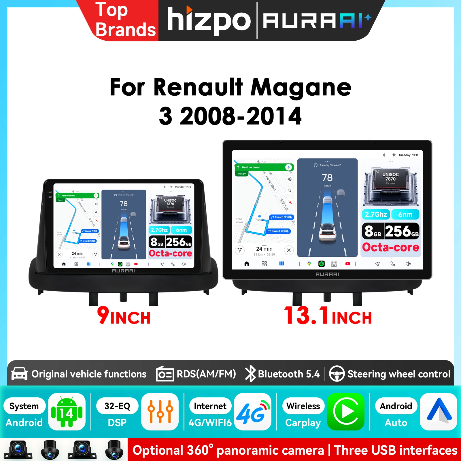 2K-Bildschirm Autoradio für Renault Megane 3 Fluence Samsung SM3 2008-2014 Multimedia-Player Carplay Android Auto Autoradio Headunit