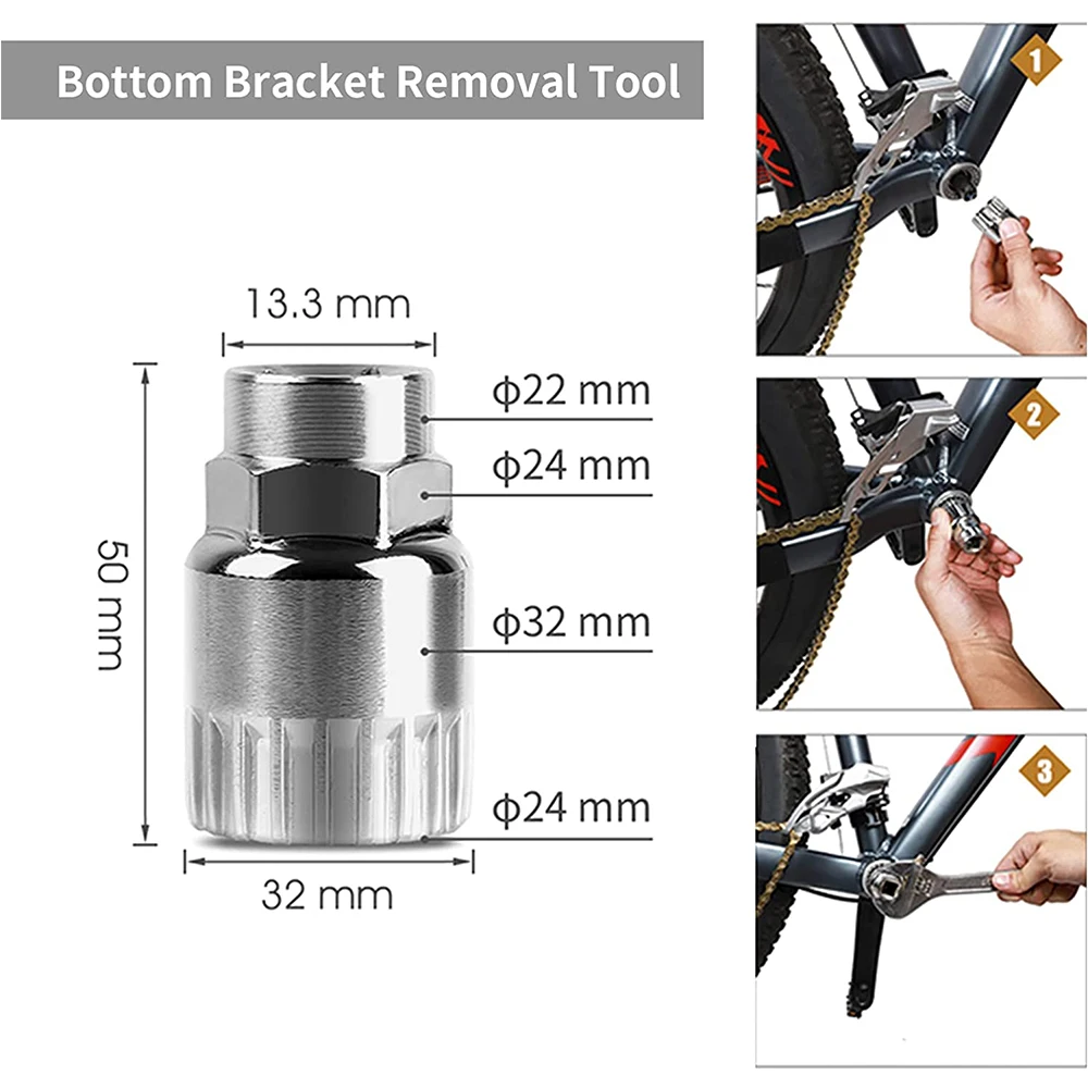 Bicycle Repair Tool Kits Chain Breaker Flywheel Remover Cutter Crank Puller Bike Wrench MTB Road Bikes Maintenance Tools Bracket