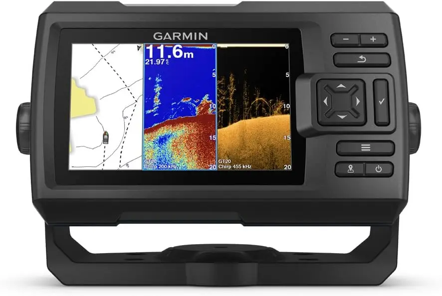 

010-01872-00 STRIKER 5CV with Transducer, 5" GPS Fishfinder, CHIRP Traditional And ClearVu Scanning Sonar Transducer, Bui