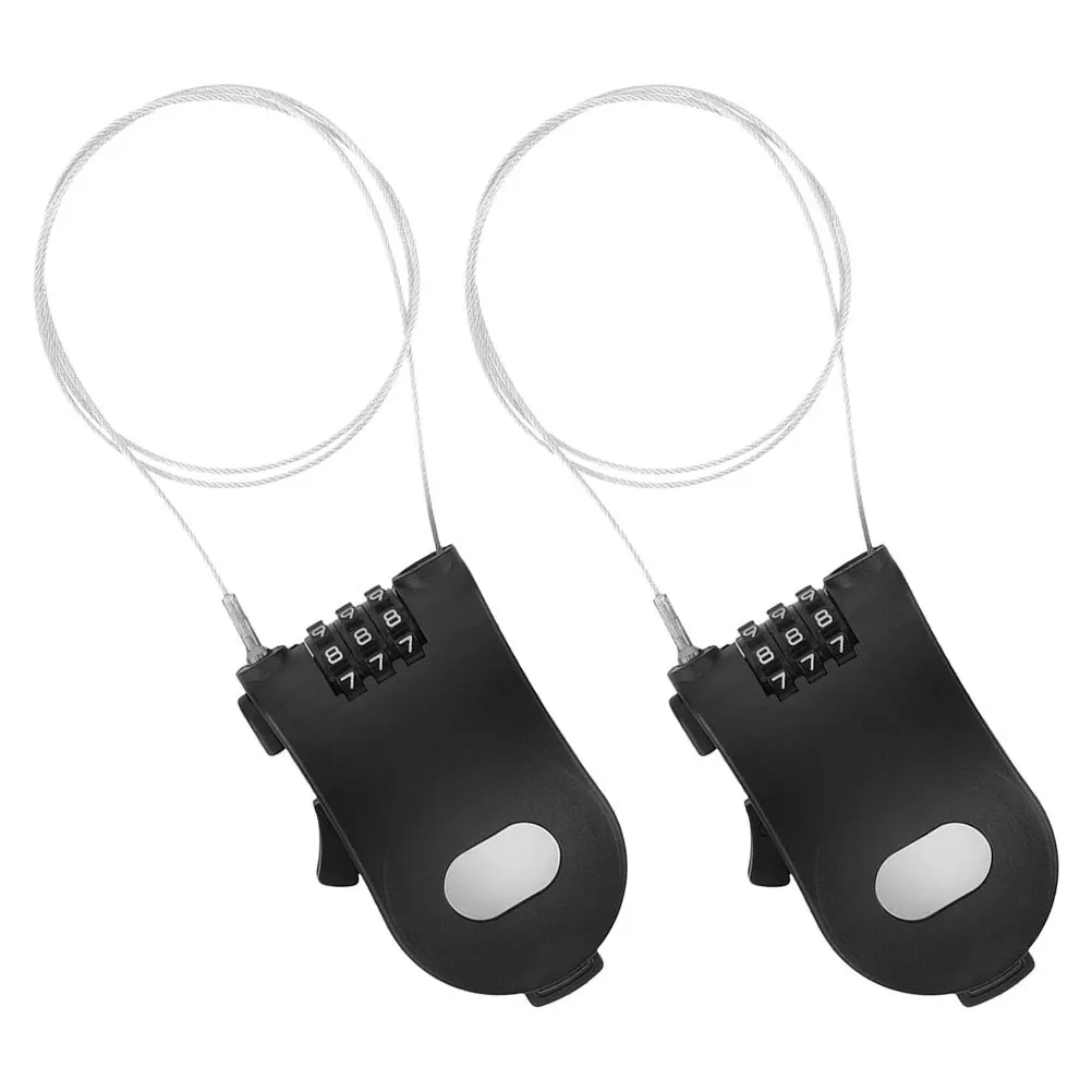 

2Pcs Retractable Cable Lock Sturdy Bike Snowboard Stroller Secure Fit Long Wire Lock Rider Locking