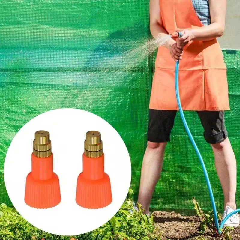 2pcs Spray Nozzles Featuring Adjustable Spray Leak-Proof Rubber Gaskets For Flower Watering Gardening Lawn Care Hose Nozzles