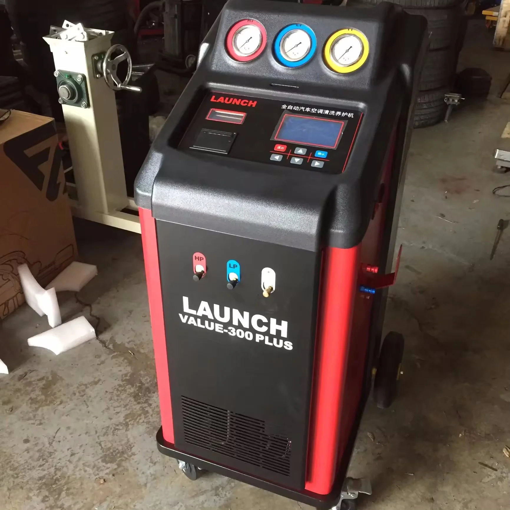 Original Launch Value-300 PLUS Launch Fully auto Car refrigerant recovery and filling machine R134A and R1234YF