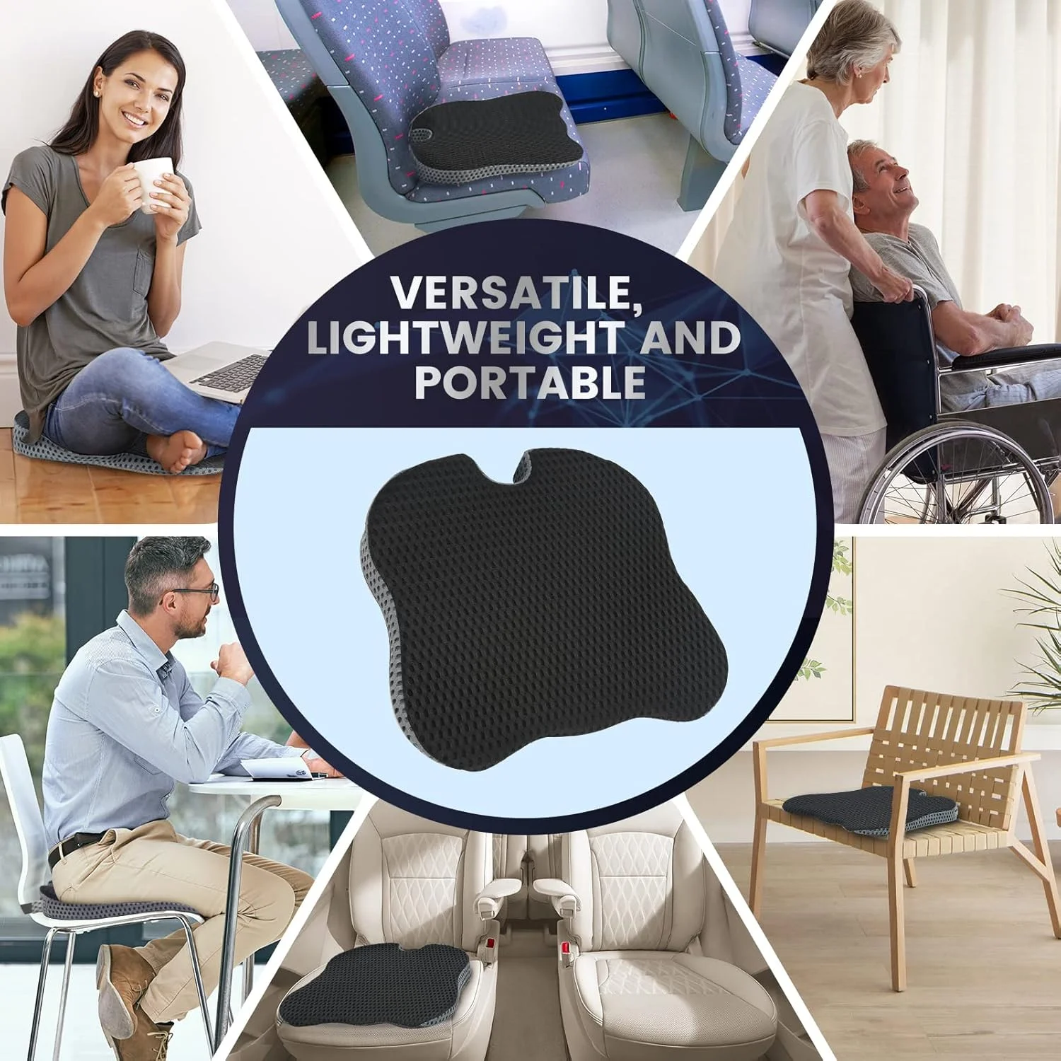 Cushion Non Slip Orthopedic Memory Foam Prostate Cushion for Tailbone Sciaticaback Pain Relief Comfort Chair Car Seat image 6