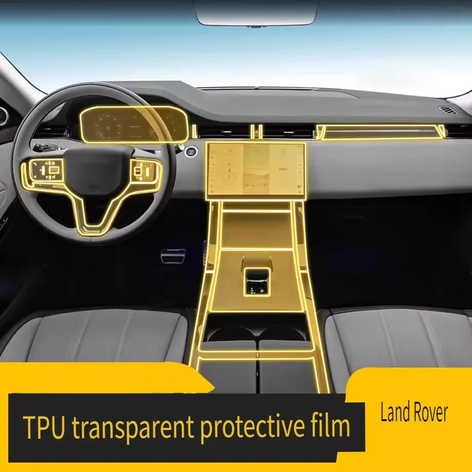 tpu-透明フィルムランドローバーレンジローバーイヴォーク-2024-車のインテリアプロテクターステッカーセンターコントロールスクリーンカーアクセサリー