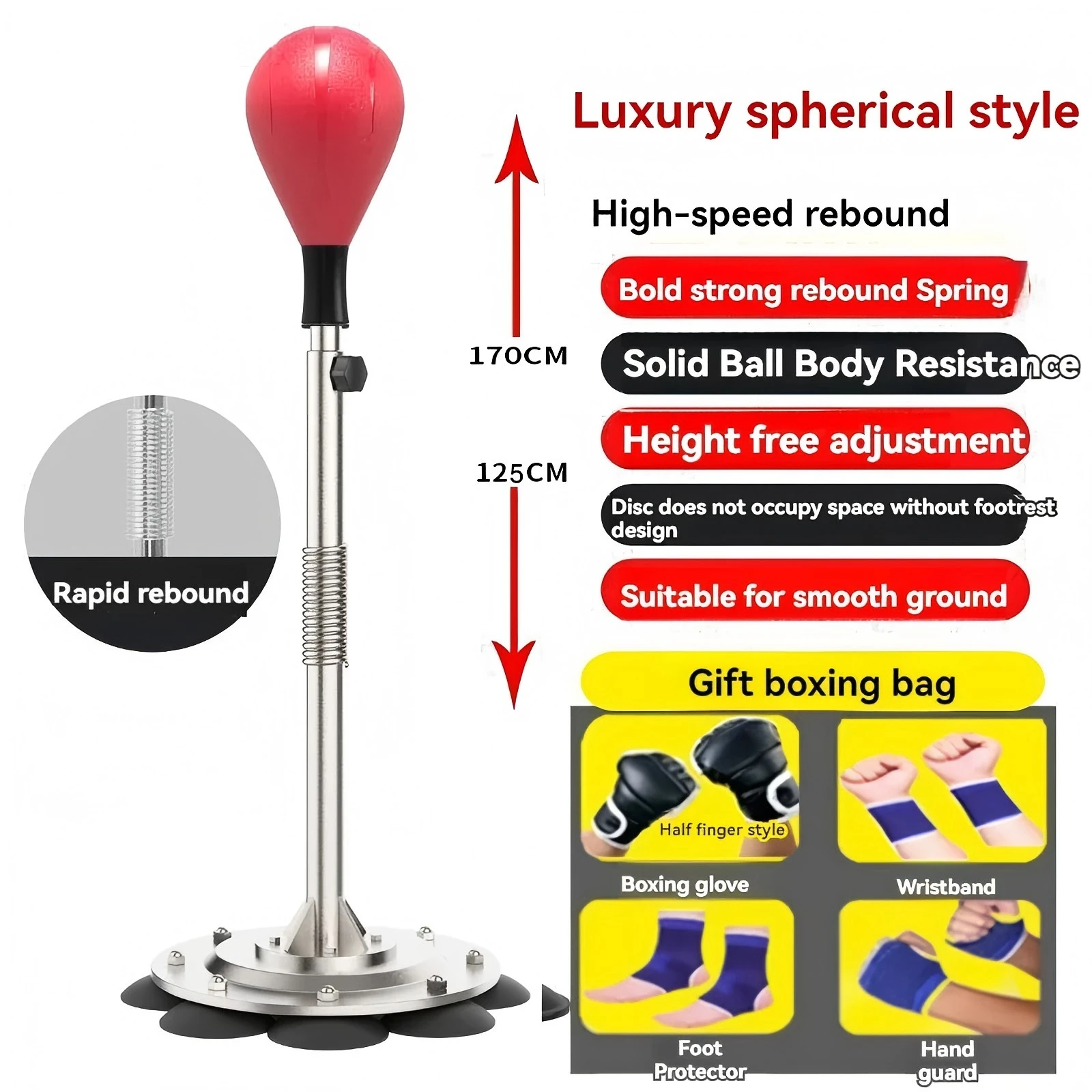 New Boxing Speed Ball Reaction Target Tumbler Adults Vent Decompression Ball Fitness Training Equipment Sandbag