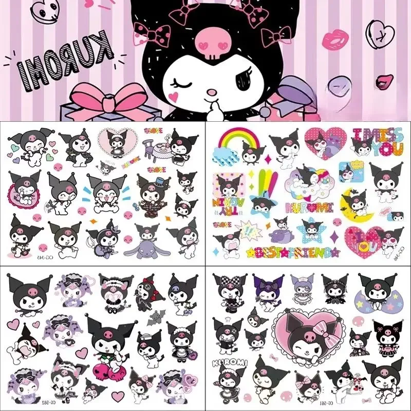 

Kuromi Tattoo Stickers Waterproof Cute Sticker Anime Birthday Party Supplies Decoration for Kids Reward Toy Christmas Gift