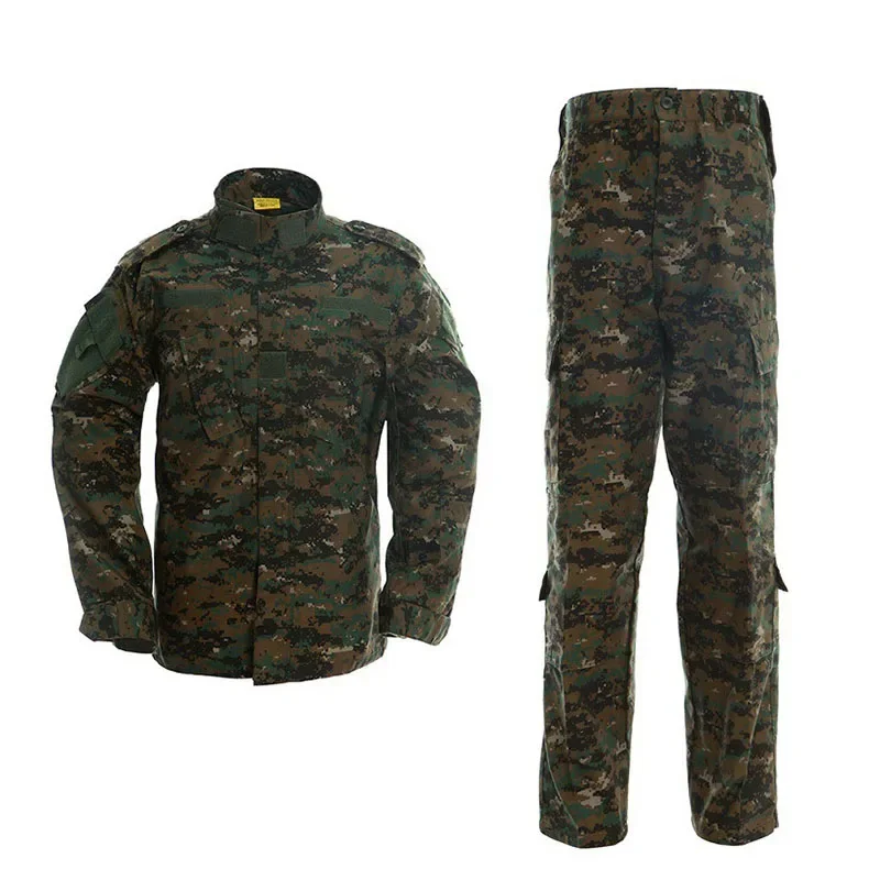 Uomo tattico mimetico uniforme combattimento camicie e pantaloni neri softair Paintball abbigliamento da lavoro abbigliamento da caccia tuta da