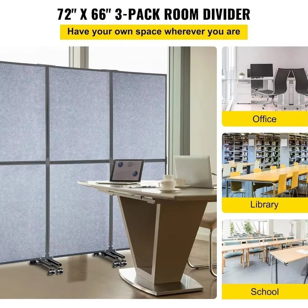 Acoustic Room Partition, Office Partitions Panel 3 Pack Office Partitions Wall, Office Partition Partitions Wall Polyester