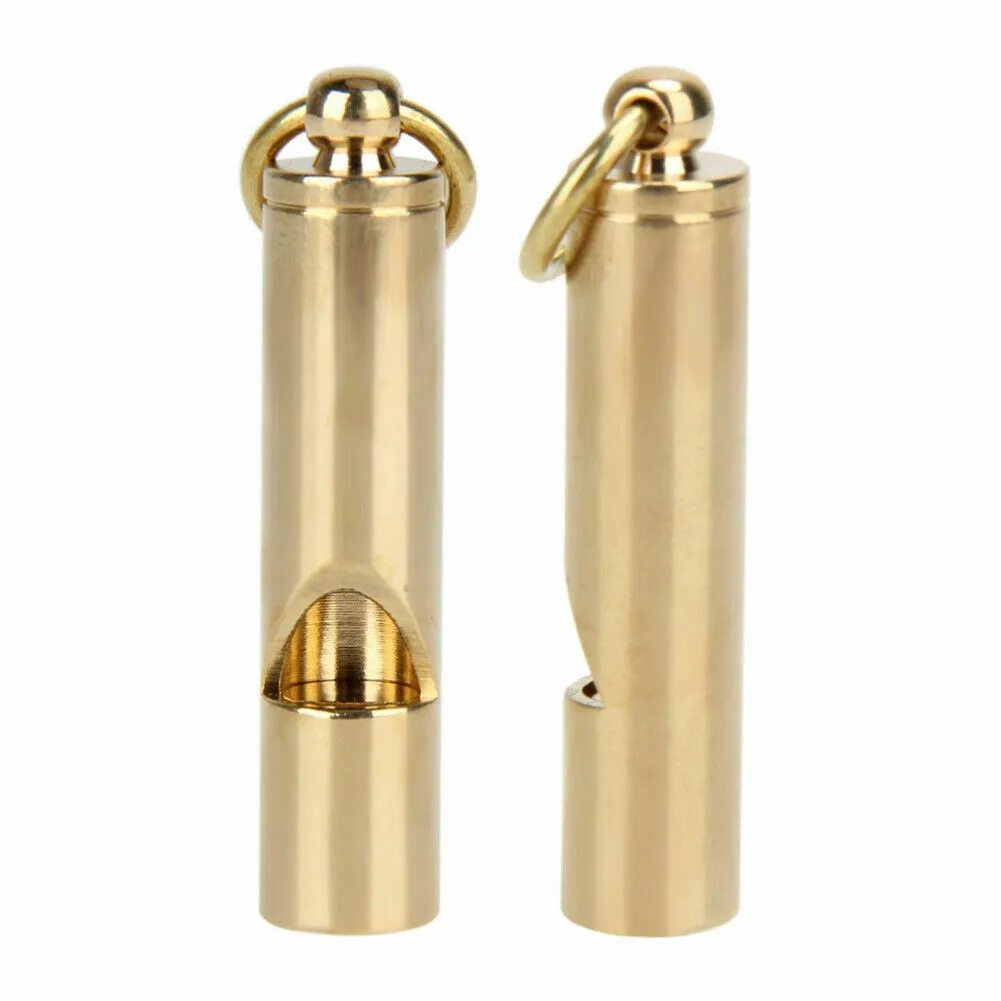 Newest Reliable Useful Hot Sale Brass Whistle 10mm 1mm 41.5mm Feeding Mini Pet Training Portable Survival Yellow