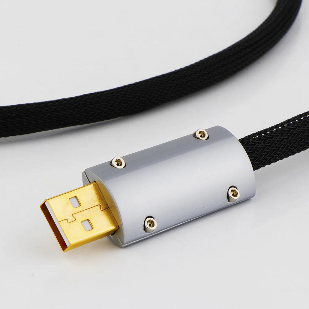 Cavo CC per audiofili Cavo di aggiornamento lineare Spina da USB a CC Cavo audio con spina CC placcato oro per lettore CD DVD amplificatore