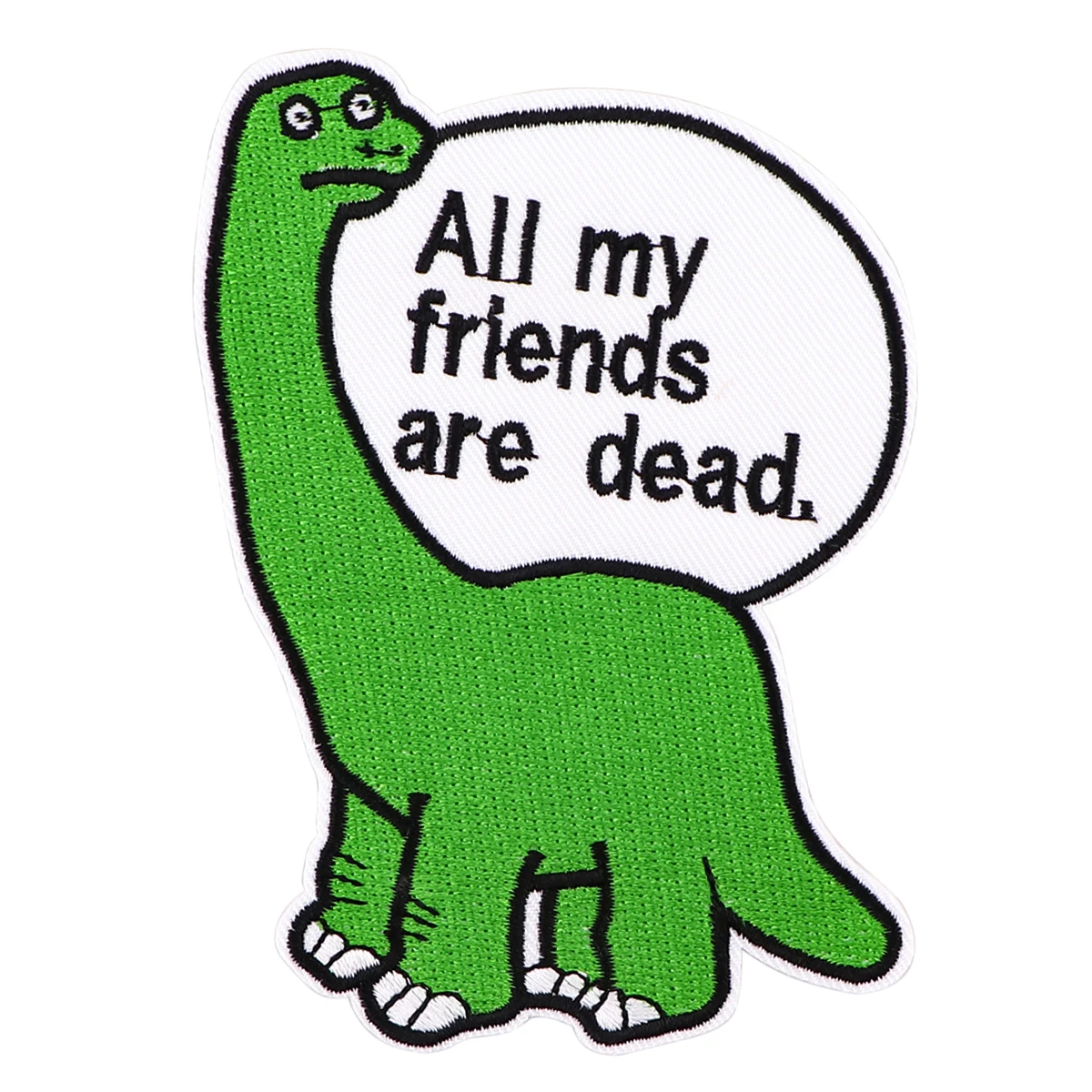 All my friends are dead Patches On Clothes DIY Cartoon Applique Patches Cute Dinosaur Embroidered Patches For Clothing Stickers