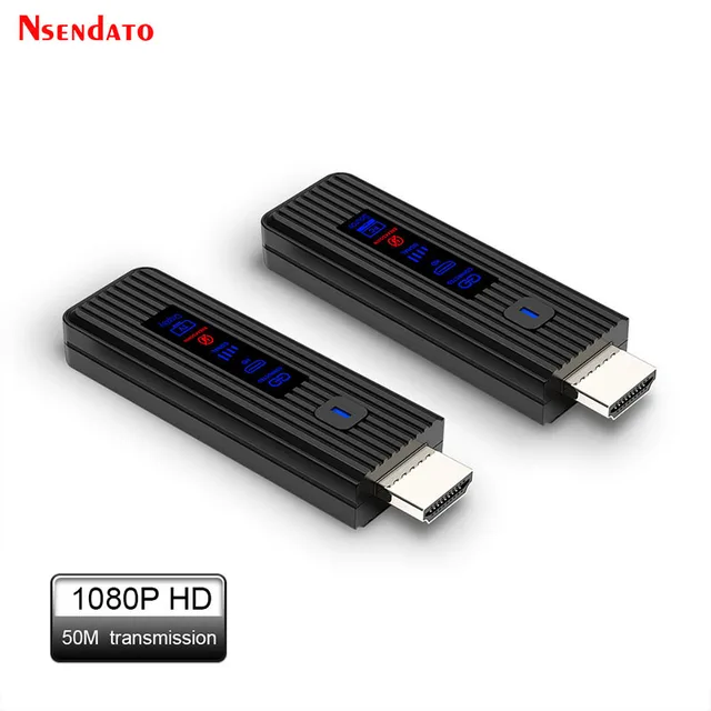 Bezprzewodowy nadajnik i odbiornik wideo HDMI, przedłużacz 50m 1080P, adapter HDMI do telewizora, bezprzewodowy dongle do kamery, laptopa, PC